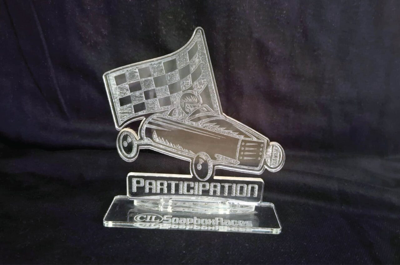 acrylic work soap box trophy